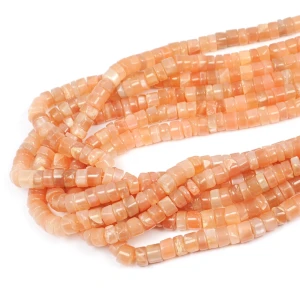 Kamień słoneczny jasny nieregularny talarek ok. 6x2-4mm