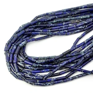 Jaspis cesarski ciemny granatowy patyczek ok. 4x13mm