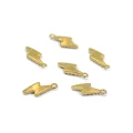 Błyskawica z cyrkoniami ok. 12,2x4,5mm [zawieszka, stal, kolor złoty PVD] - tył zawieszki.