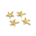 Rozgwiazda z cyrkoniami ok. 14x12mm [zawieszka, stal, kolor złoty PVD] - tył zawieszki.