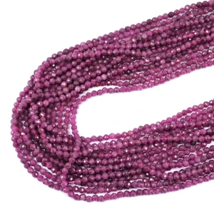 Rubin kula fasetowana ok. 3mm