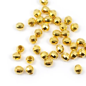 Kulka ozdobna disco ok. 4mm [srebro pozłacane 925]