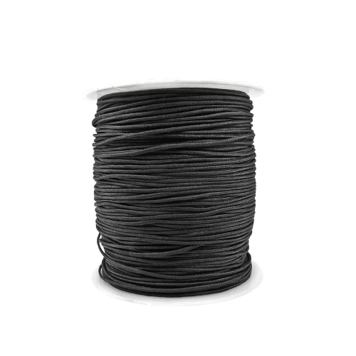 Sznurek do makramy czarny ok. 1,2 mm [szpula ok. 150m]