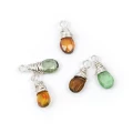 Turmalin wielokolorowy brioletka w oprawie srebrnej ok. 11x4mm [zestaw]