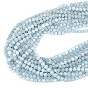Akwamaryn błękitny kula gładka ok. 6,5mm