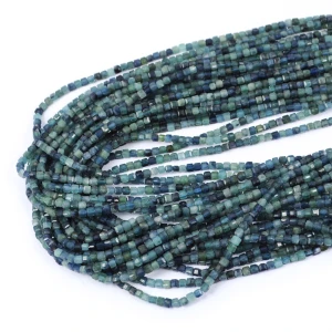 Turmalin niebieski kostka fasetowana ok. 2x2mm