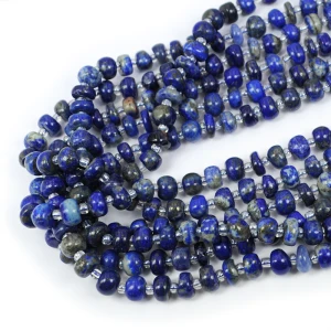Lapis Lazuli nieregularna bryła gładka ok. 6-8x4-6mm