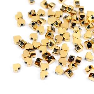 Hematyt miodowe złoto serce ok. 3x3mm [przekładka, ścięte rogi] zestaw 10szt.