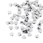 Hematyt srebrne serce ok. 3x3mm [przekładka, ścięte rogi] zestaw 10szt. 