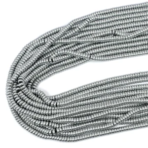 Hematyt srebrny gładka oponka ok. 4x2mm