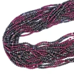 Mix szafir rubin cieniowany kula fasetowana ok. 3,4mm 