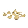 Zawieszka z zapięciem muszla płaska ok. 19x15mm [zawieszka, stal, kolor złoty PVD]