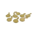 Zawieszka z zapięciem muszla duża ok. 22x15mm [zawieszka, stal, kolor złoty PVD]