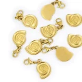 Zawieszka muszla mała ok. 15x10mm [zawieszka, stal, kolor złoty PVD]