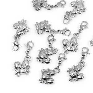 Zawieszka z zapięciem krab ok. 15x12mm [zawieszka, stal]