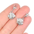 Zawieszka z zapięciem rybka ok. 12x12mm [zawieszka, stal]
