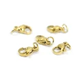 Zapięcie karabińczyk ok 10x5mm [złoty, stal szlachetna PVD], 5 sztuk