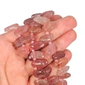 Kwarc truskawkowy nieregularny sopel płaski ok. 7,5-24x3,5-7,5mm