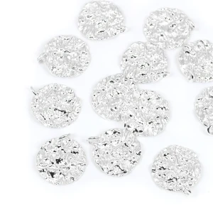 Monetka gnieciona ok. 16x14mm [zawieszka, srebro 925]