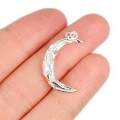 Półksiężyc fakturowany ok. 25x12mm [zawieszka, srebro 925]
