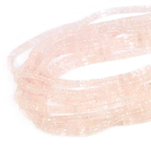 Kwarc różowy talarek nieregularny ok. 5x2-4mm
