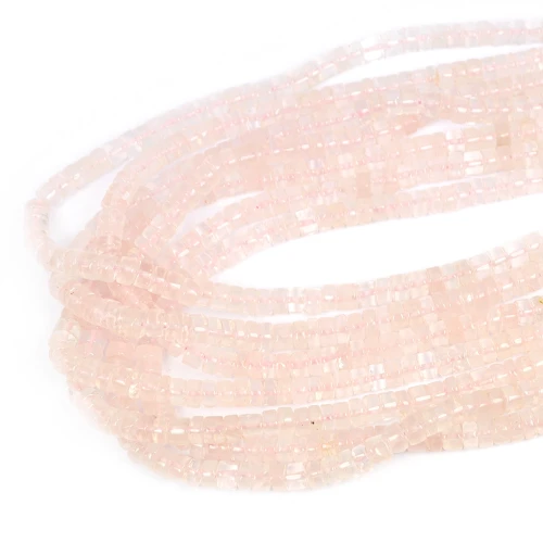 Kwarc różowy talarek nieregularny ok. 5x2-4mm