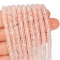 Kwarc różowy talarek nieregularny ok. 5x2-4mm