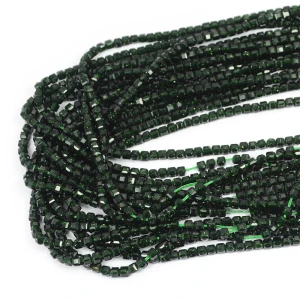 Szmaragd nilu kostka fasetowana ok. 3x3mm