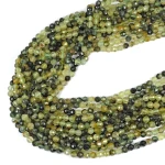 Prehnit cieniowany kula fasetowana ok. 5mm