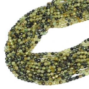 Prehnit cieniowany kula fasetowana ok. 5mm