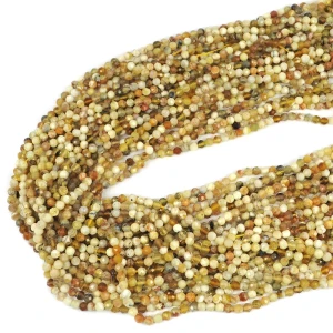 Opal żółty kula fasetowana ok. 4mm