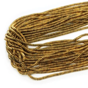 Hematyt miodowe złoto oponka gładka ok. 3x1mm