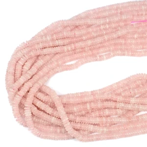 kwarc różowy dysk gładki ok. 6x2mm