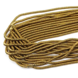 Hematyt złoty oponka gładka ok. 3x1mm