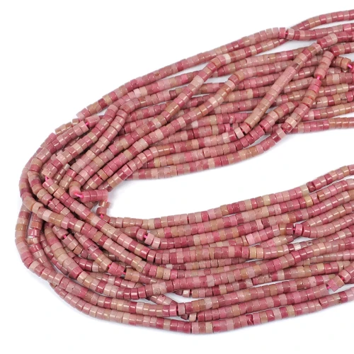 Rodonit różowy talarek ok. 4x2mm