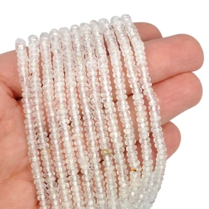 Kwarc biały oponka gładka ok. 4x2mm