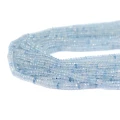 Akwamaryn cieniowany oponka fasetowana ok. 3,7x2mm