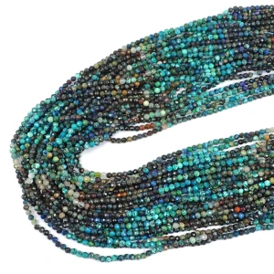 Chryzokola układana kula fasetowana ok. 3mm