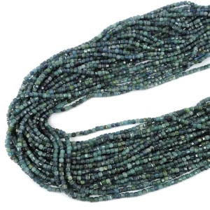 Turmalin niebieski kostka fasetowana ok. 3x3mm