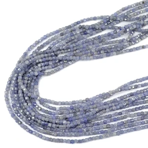 Tanzanit kostka fasetowana ok. 2,5x2,5mm 