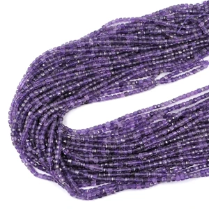 Ametyst kostka fasetowana ok. 3x3mm