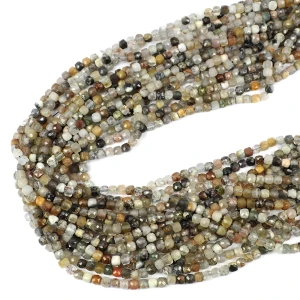 Mix kwarc kostka fasetowana ok. 4,5x4,5mm