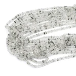 Kwarc z turmalinem oponka gładka ok. 4x2mm