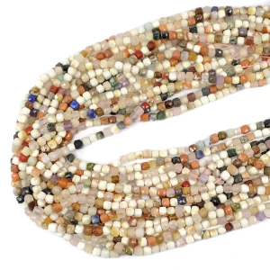 Mix kamieni kostka fasetowana ok. 4,5x4,5mm