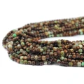 Chryzopraz brązowo zielony kostka fasetowana ok. 4,5x4,5mm