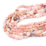 Opal różowy nieregularna bryła gładka ok. 8-14x5-9mm