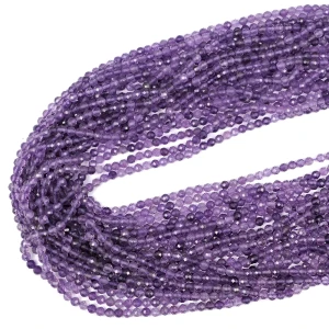 Ametyst kula fasetowana ok. 3,8mm