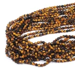 Tygrysie oko kula fasetowana 4,3mm