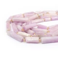 Kunzyt walec nieregularny szlifowany ok. 12-32x6-8mm