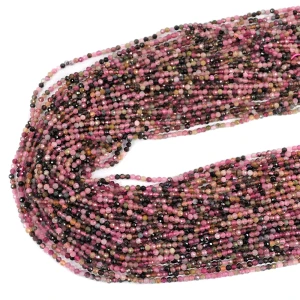 Turmalin wielokolorowy kula fasetowana ok. 2,5mm